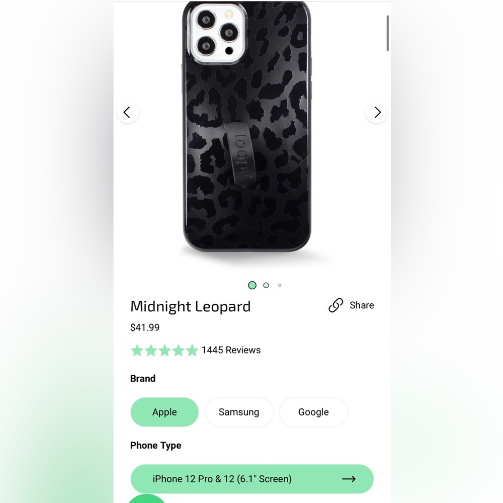 Loopy Cases Midnight Leopard iPhone 12 Pro & 12